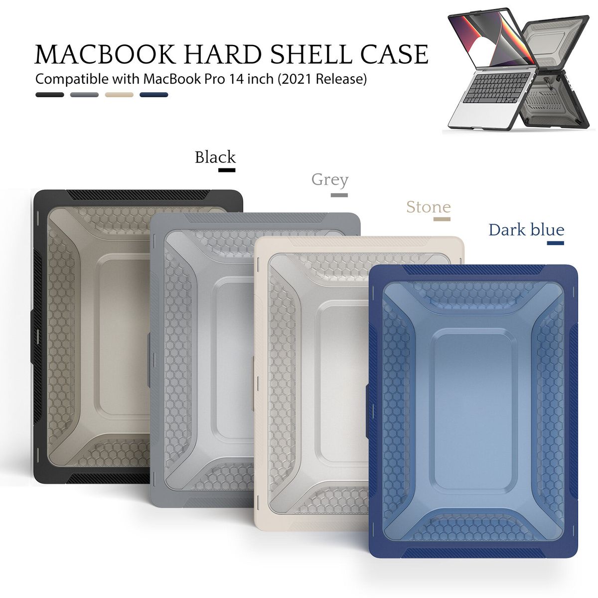 Heavy Duty Case For MacBook Pro 14 Inch (2023/2021) A2779 / A2442 M1 Pro/M1 Max