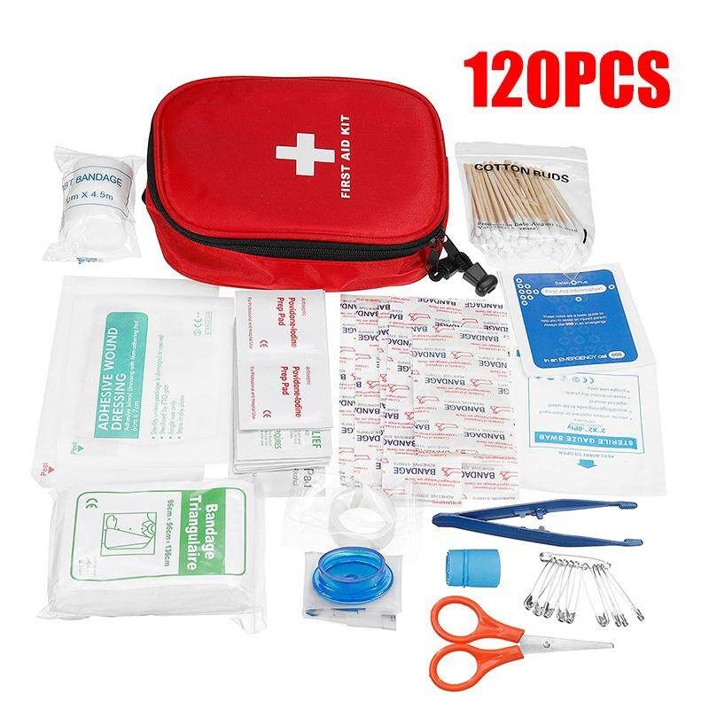 120PCS/180PCS First Aid Kit Waterproof Portable Essential Injuries Emergency Survival Kits For Car Kitchen Camping Travel Office Sports And Home