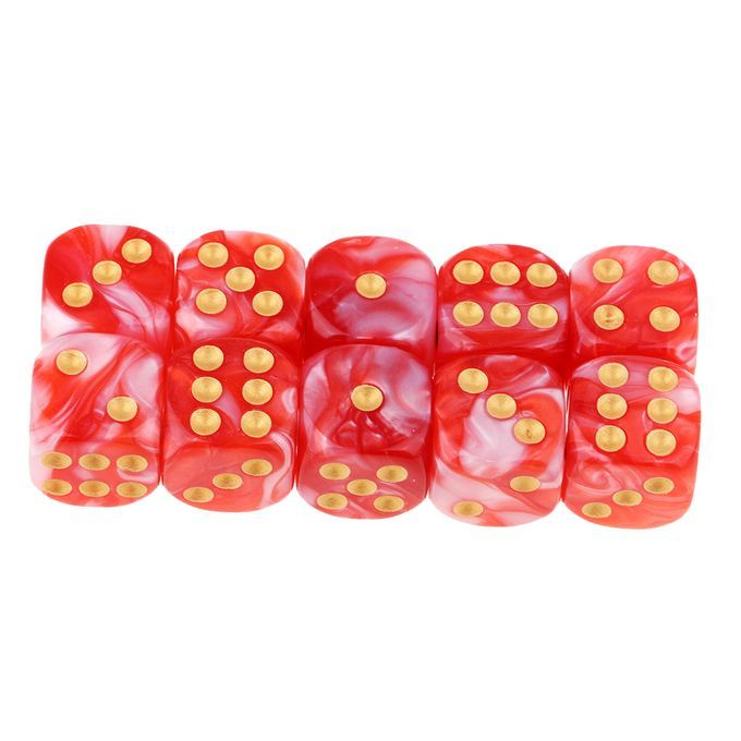 6-sided Game Dice   Dice For Board Games & Teaching Math Red+White
