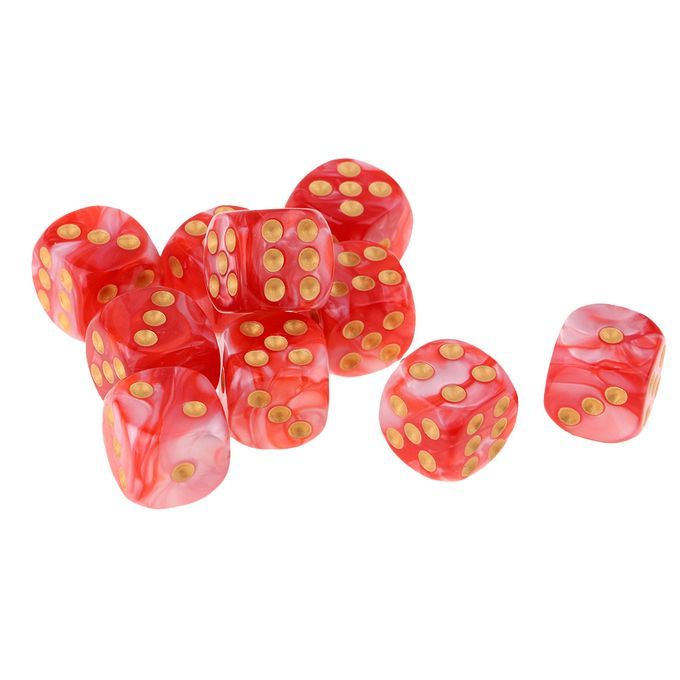 6-sided Game Dice   Dice For Board Games & Teaching Math Red+White