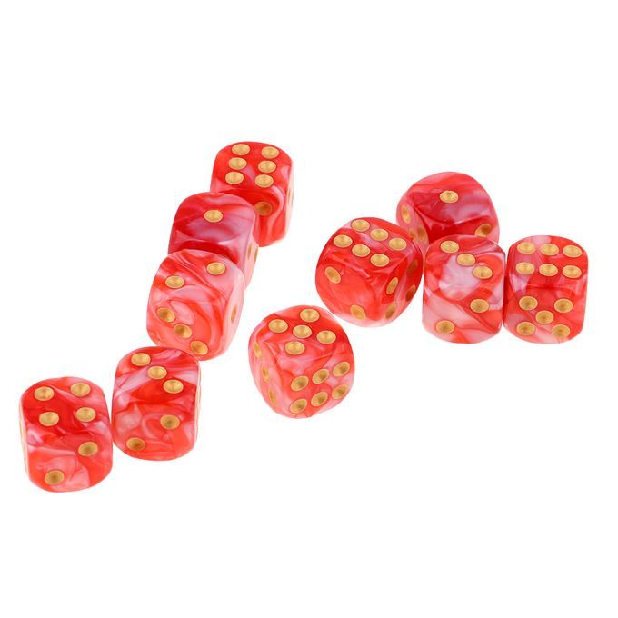 6-sided Game Dice   Dice For Board Games & Teaching Math Red+White