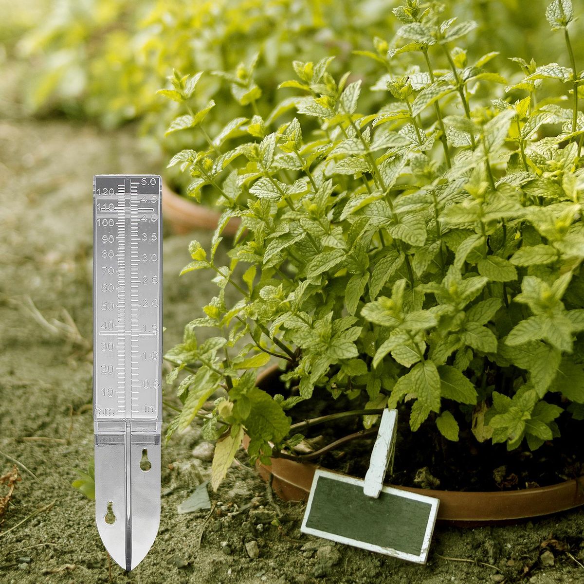 5 Inch Rain Gauge Plastic Clear Rain Water Meter for Lawn Yard Garden Outdoor Home