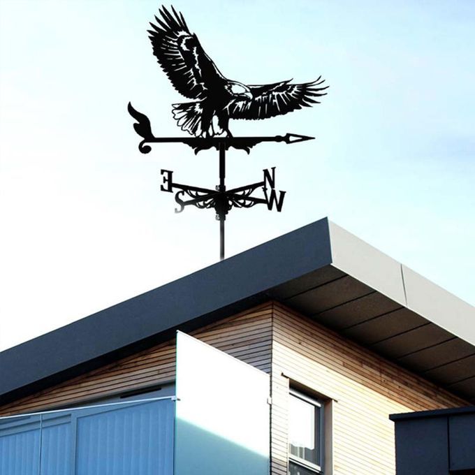 Weathervane Retro Crafts Metal Durable Decor Ornament For Bald Eagle
