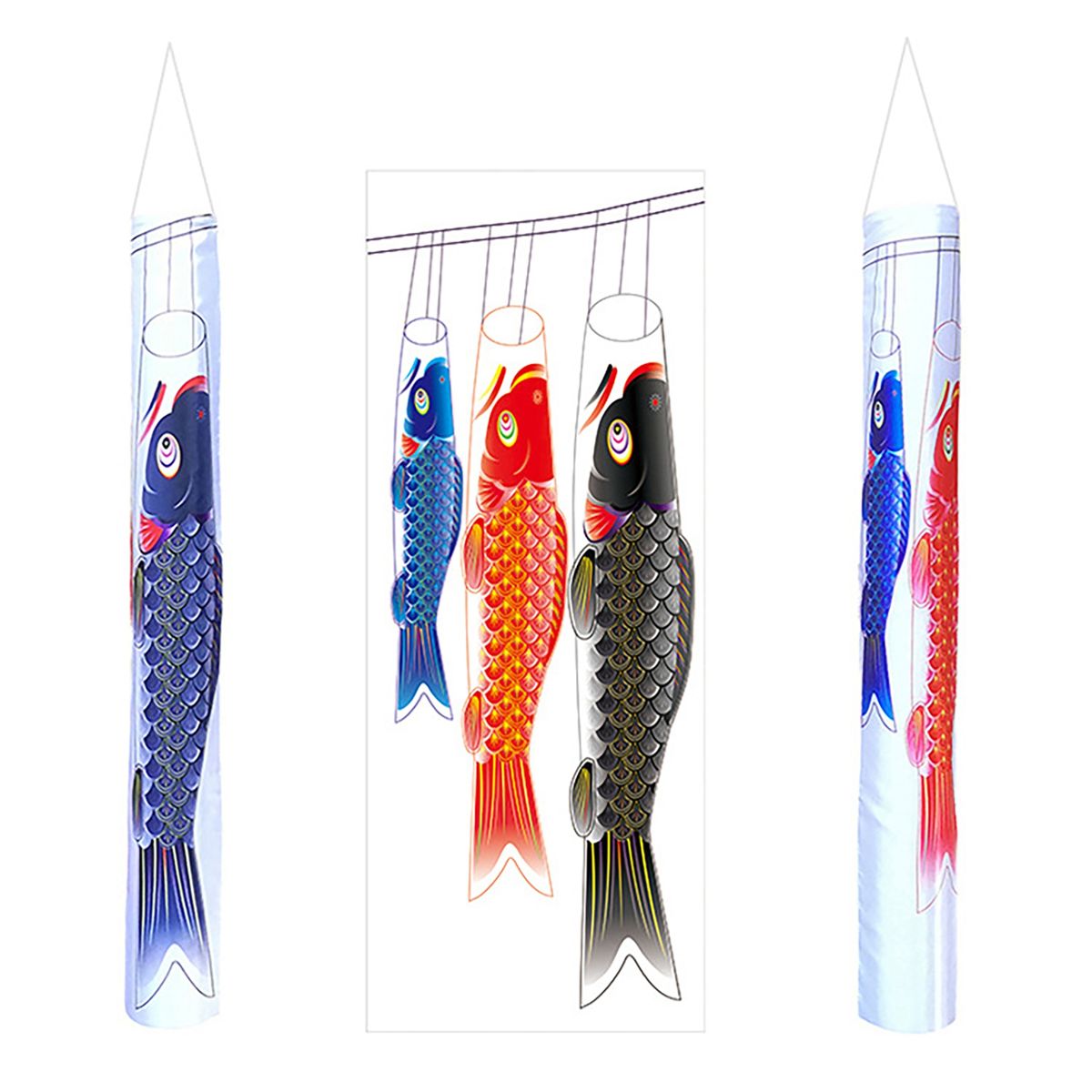 Hanging Windsock   Colorful Japanese Carp D