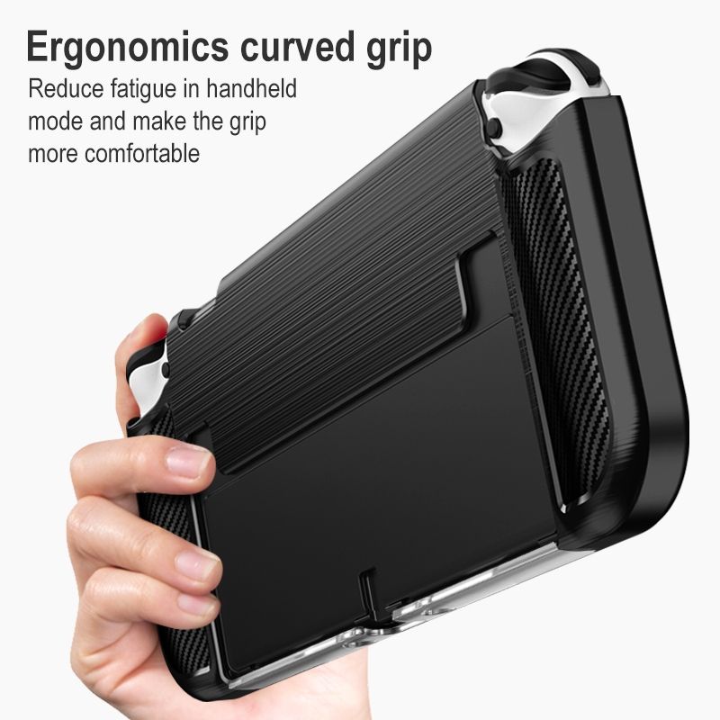 Carbon Fiber TPU Protective Case For Nintendo Switch OLED