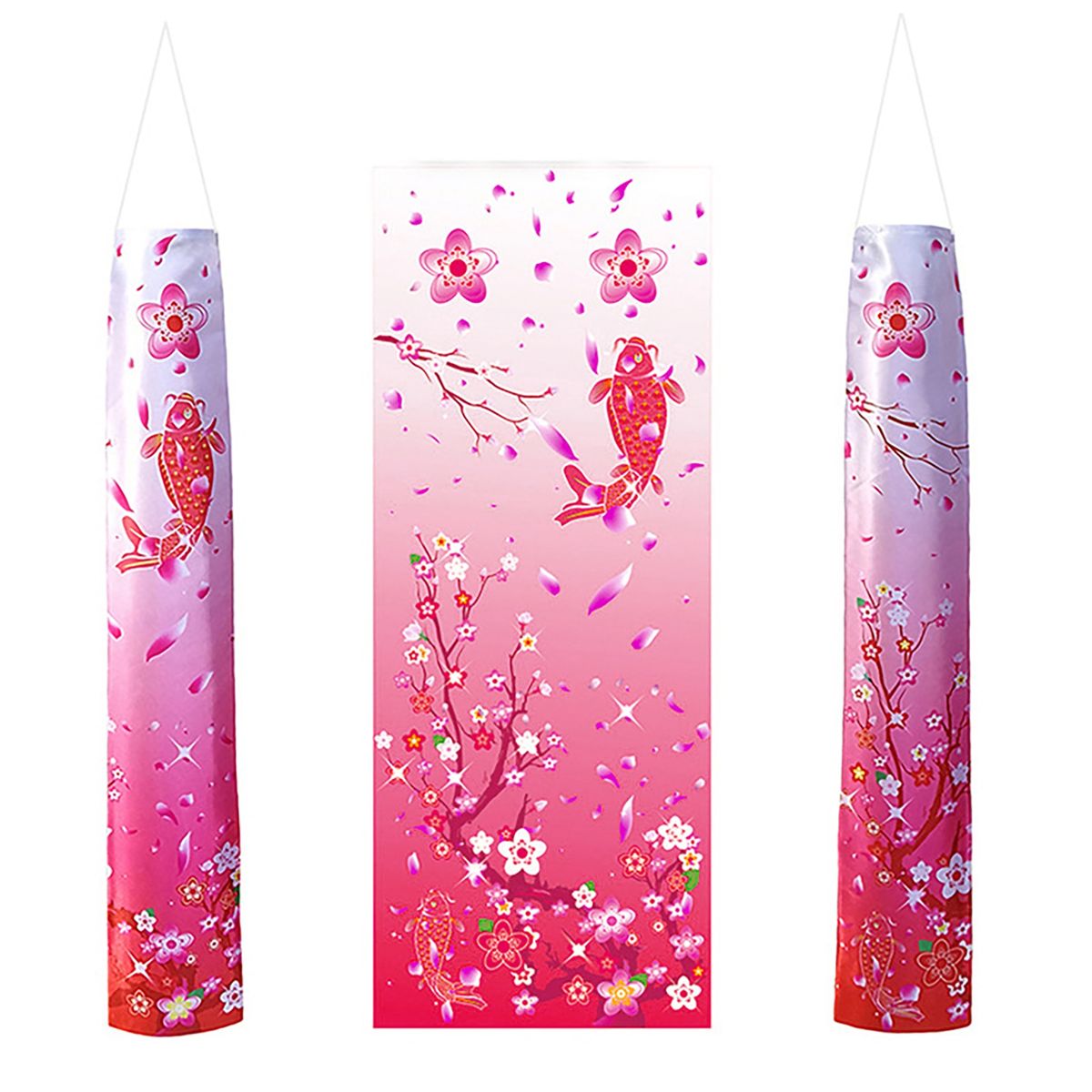 Hanging Windsock   Colorful Japanese Carp A