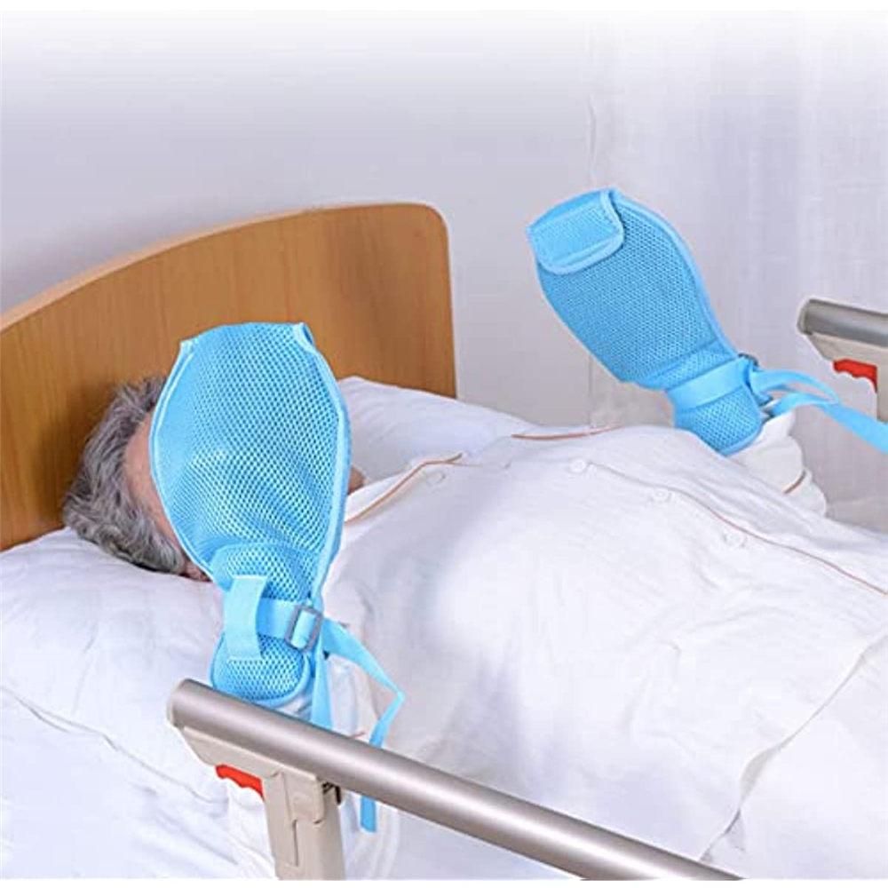 1 Pair Hand Restraint Glove Safety Breathable Dementia Anti Scratch Mitts
