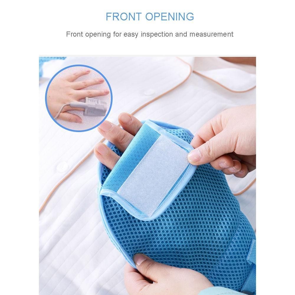 1 Pair Hand Restraint Glove Safety Breathable Dementia Anti Scratch Mitts