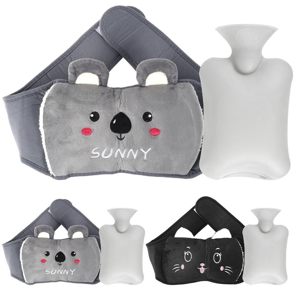 3PCS Hot Water Bag Belt Hand Warmer Cute Animal Handbags Hot Water Bag Hot Water Bottles for Girls Heater Gift A