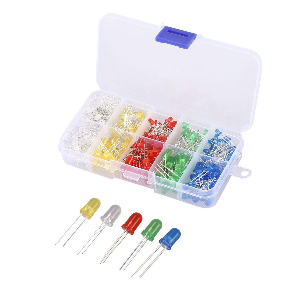 200 pcs 3mm 5mm LED Light diode White Yellow Red blue Green