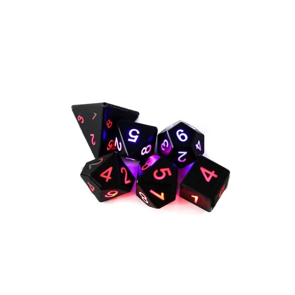 7pcs Electronic Dices Glowing Dices for Camping Hiking Parties Table Games