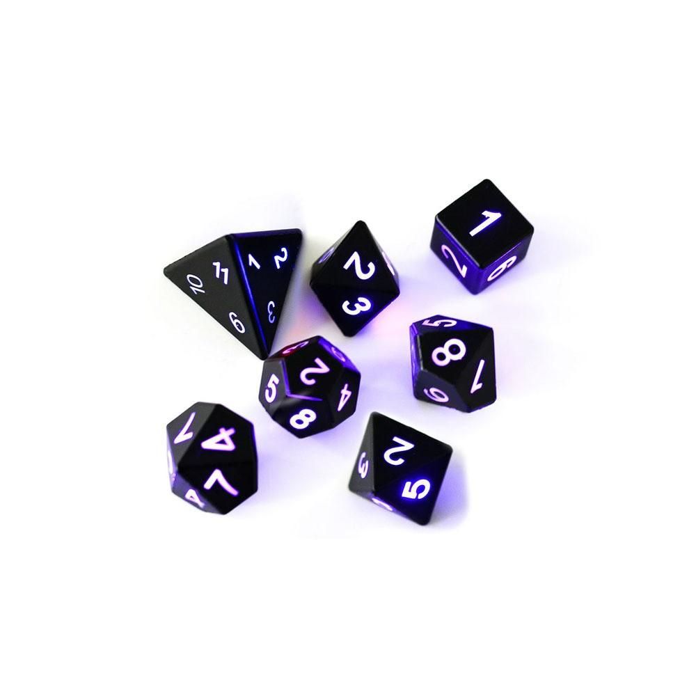 7pcs Electronic Dices Glowing Dices for Camping Hiking Parties Table Games