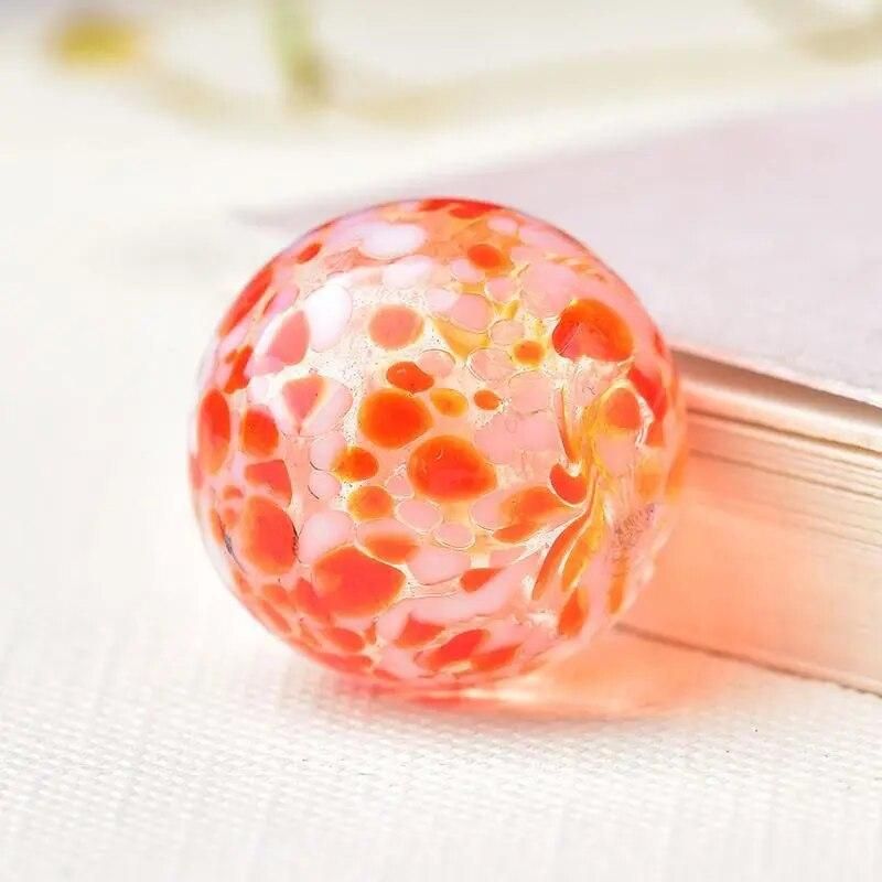 5pcs/Set 16MM Glass Ball Anti-stress Cream Console Game Pinball Small Marbles Pat Toys Parent- Child Beads Bouncing Ball