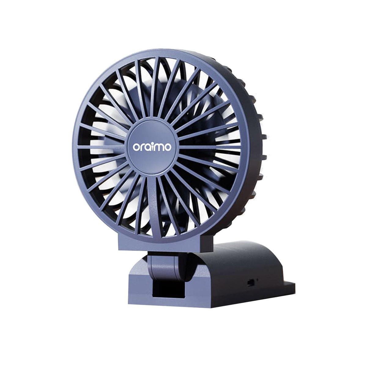 Oraimo SmartHandheldfan 4 Adjustable Speed Foldable and Carabiner Dual Blades and Strong Wind Fan
