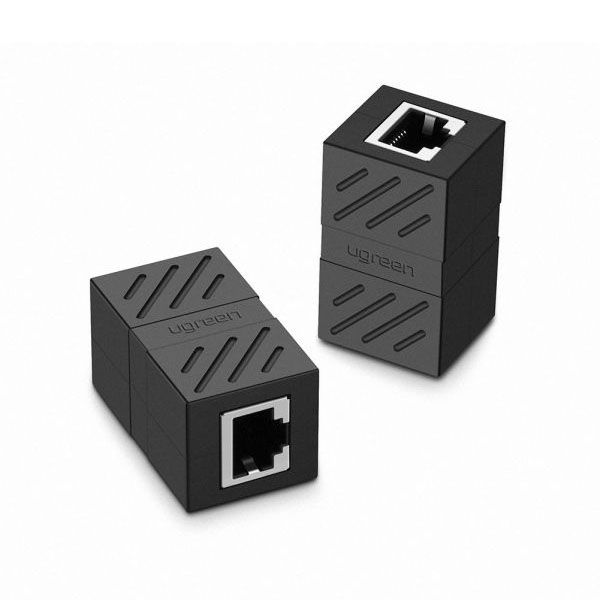 RJ45 Splitter Adapter 2 Pack Black