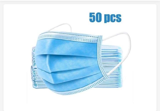 3 PLY DISPOSABLE SURGICAL FACE NOSE  MASK -50 PIECES