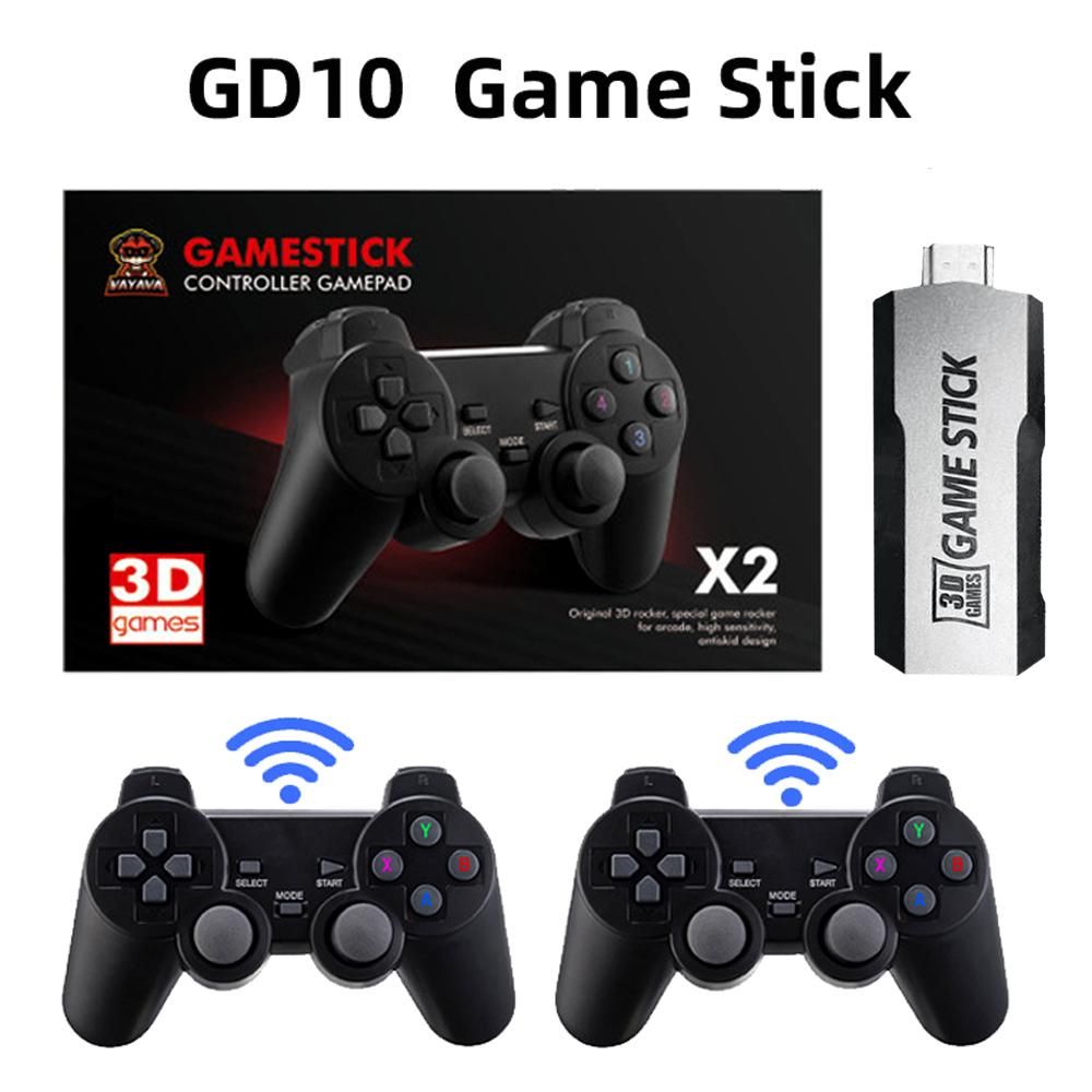 GD10 Game Stick Built-in 40000 Games 128GB 2.4G Wireless Controller HD Retro Video Game Console 4k HD Video Game Console