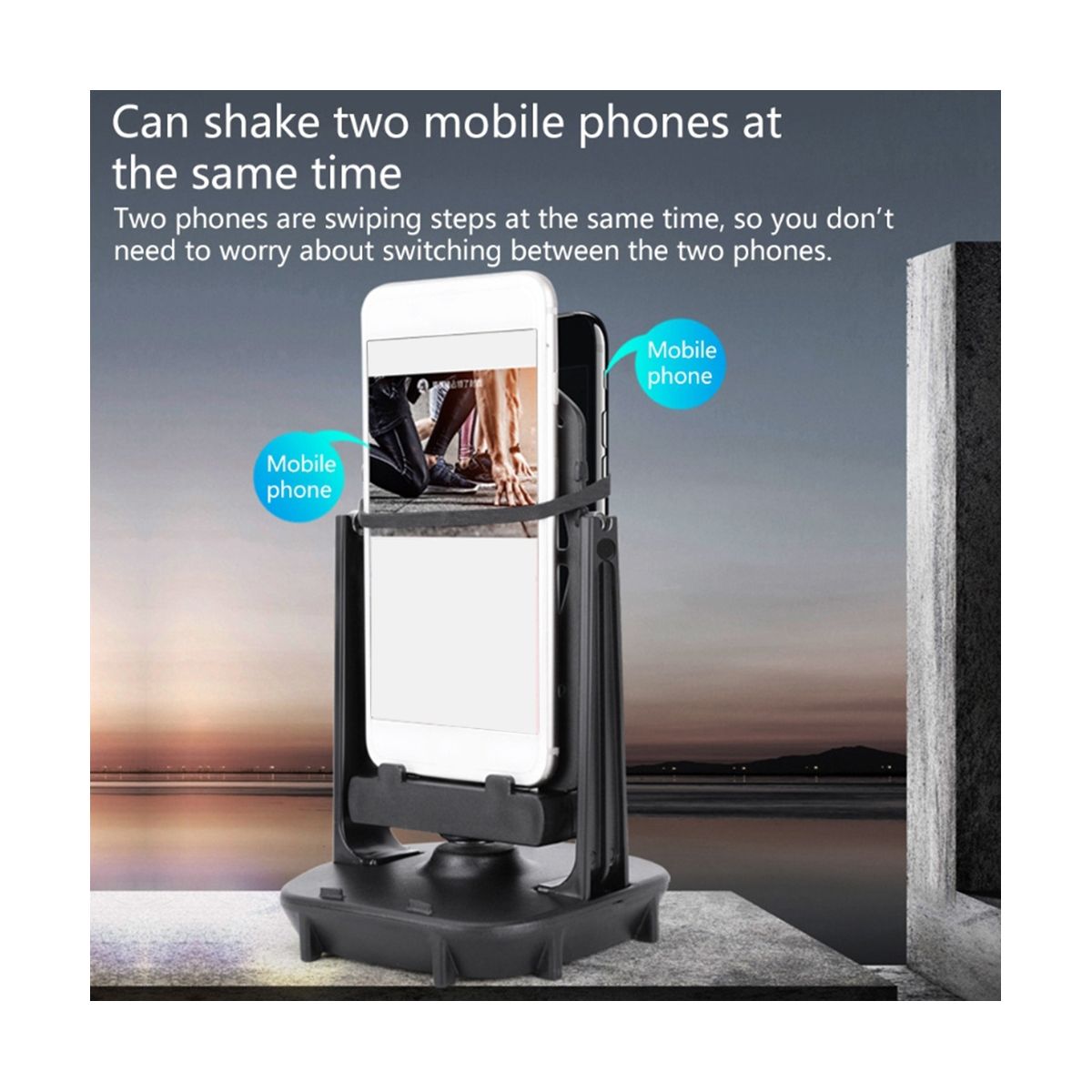 Mobile Phone Shaker Holders Swing Device Automatic Shake Steps Counter for Pedometer Increase the Number of Step