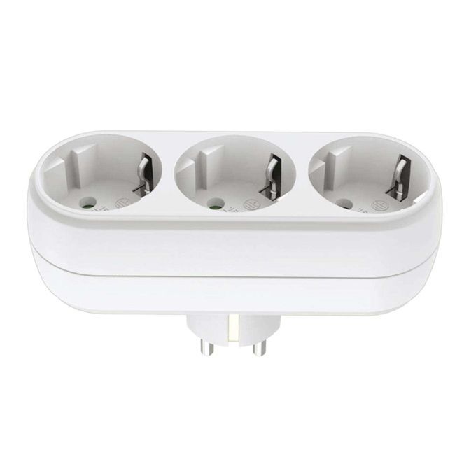EU Plug Triple Socket AC 250V 16A 3500W Fireproof Socket For Home