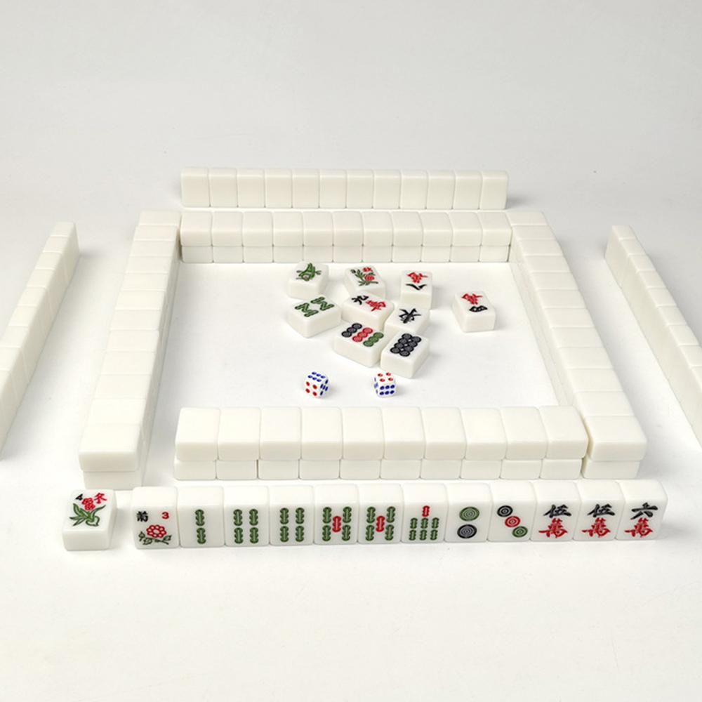 30mm Portable Small-Size Mahjong Set Travel Traditional Chinese Games Kit Indoor Entertainment Accessories