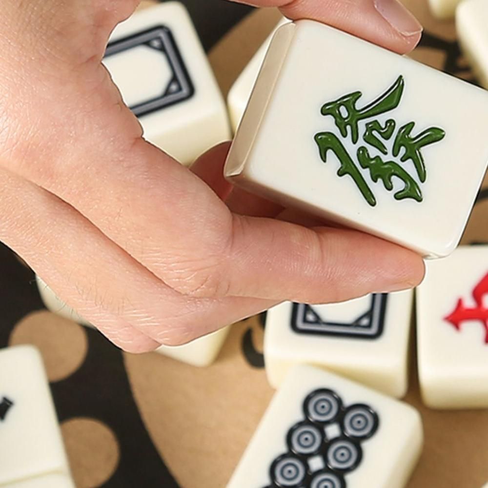30mm Portable Small-Size Mahjong Set Travel Traditional Chinese Games Kit Indoor Entertainment Accessories