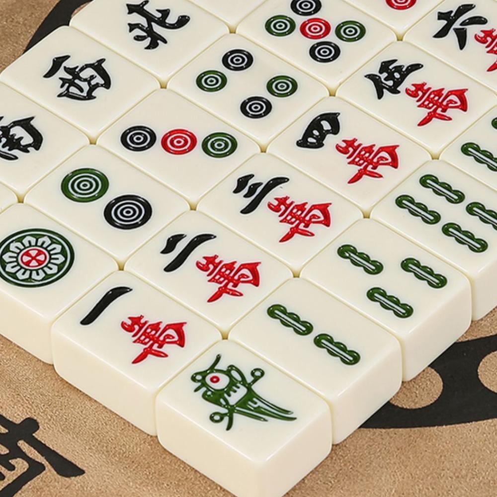 30mm Portable Small-Size Mahjong Set Travel Traditional Chinese Games Kit Indoor Entertainment Accessories