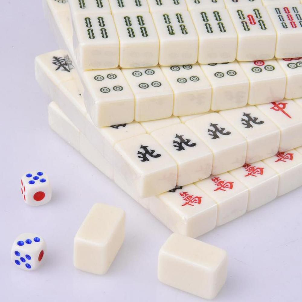 30mm Portable Small-Size Mahjong Set Travel Traditional Chinese Games Kit Indoor Entertainment Accessories