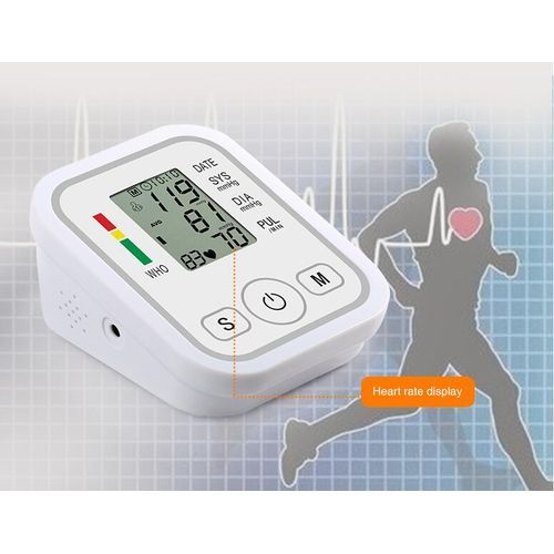 Digital Blood Pressure Monitor Meter BP Heartbeat Test + Usb Battery