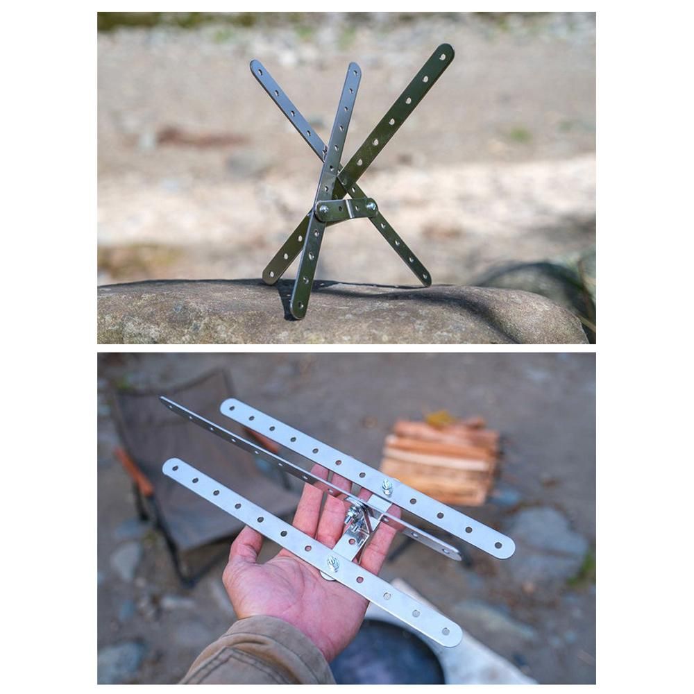 Foldable Campfire Wood Holder Firewood Rack Ventilation Burners Auxiliary Frame Outdoor Stoves Accessories Camping Supplies