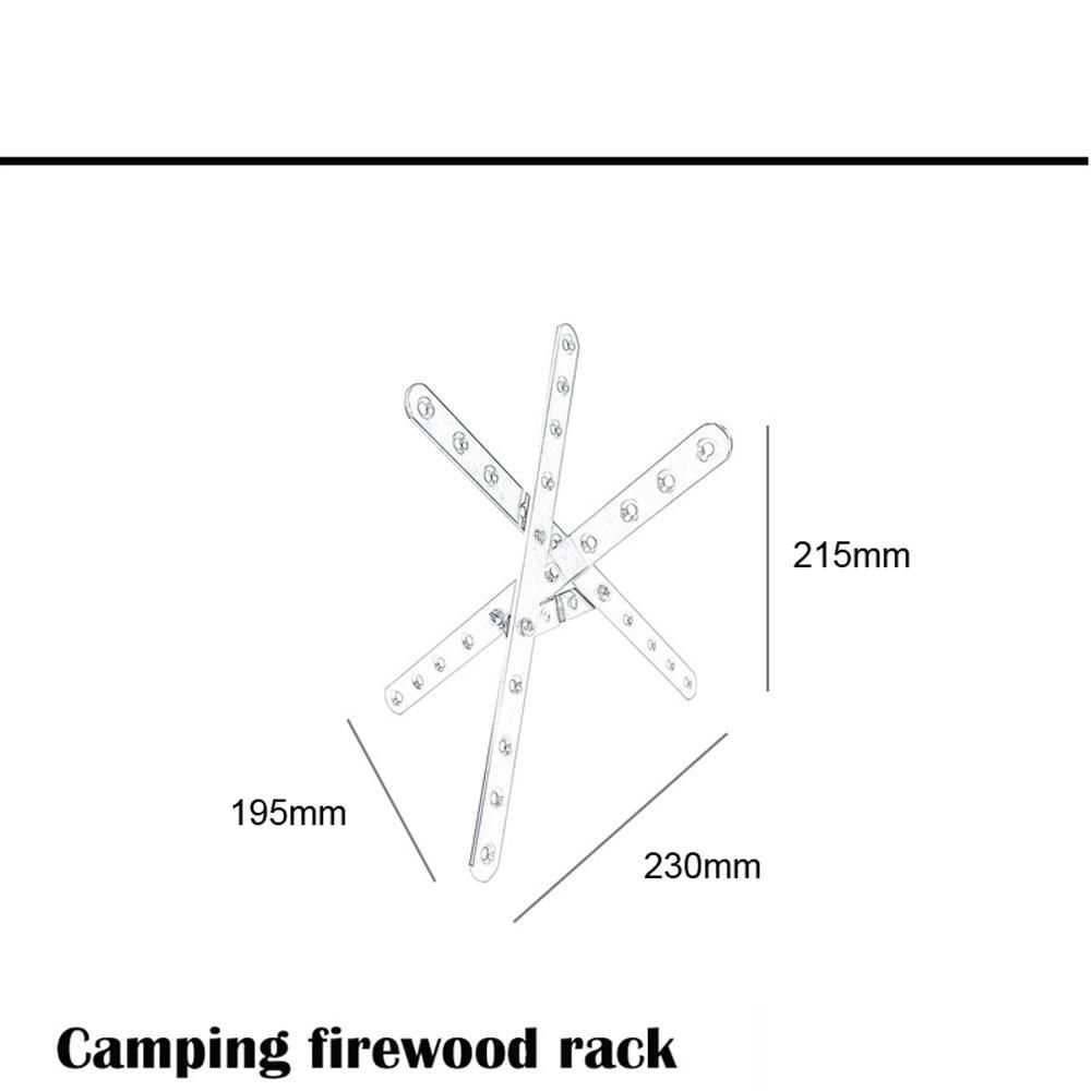 Foldable Campfire Wood Holder Firewood Rack Ventilation Burners Auxiliary Frame Outdoor Stoves Accessories Camping Supplies