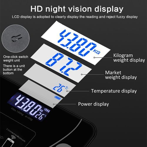Intelligent Smart Weighing Scales BMI Body Fat Scale
