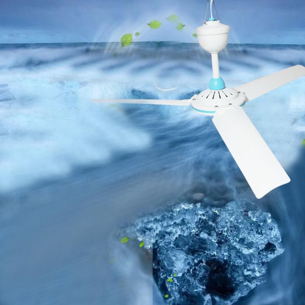 DC12V Ceiling Fan 3 Blades 6w Plastic Energy Saving Mini
