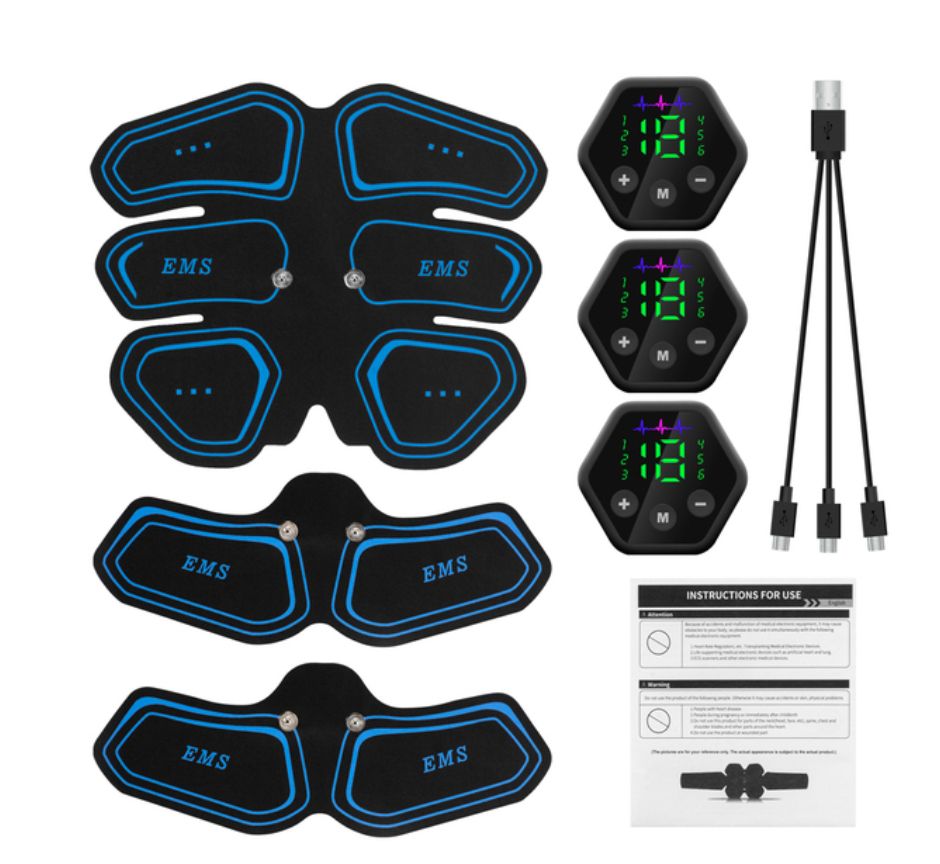 Muscle Stimulator EMS Abdominal Hip Trainer LCD Display