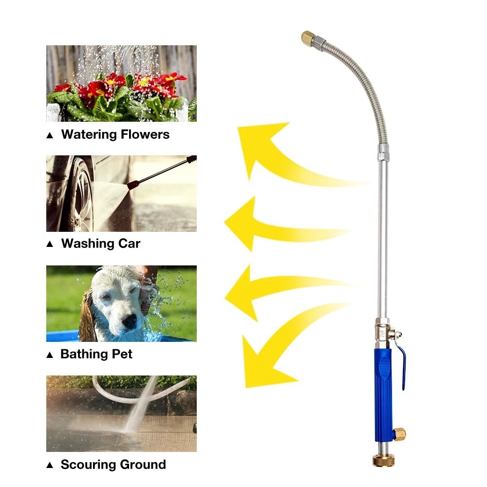 Car High Pressure Water Gun 46cm Jet Garden Washer Hose Wand Nozzle Sprayer Watering Spray Sprinkler Cleaning Tool