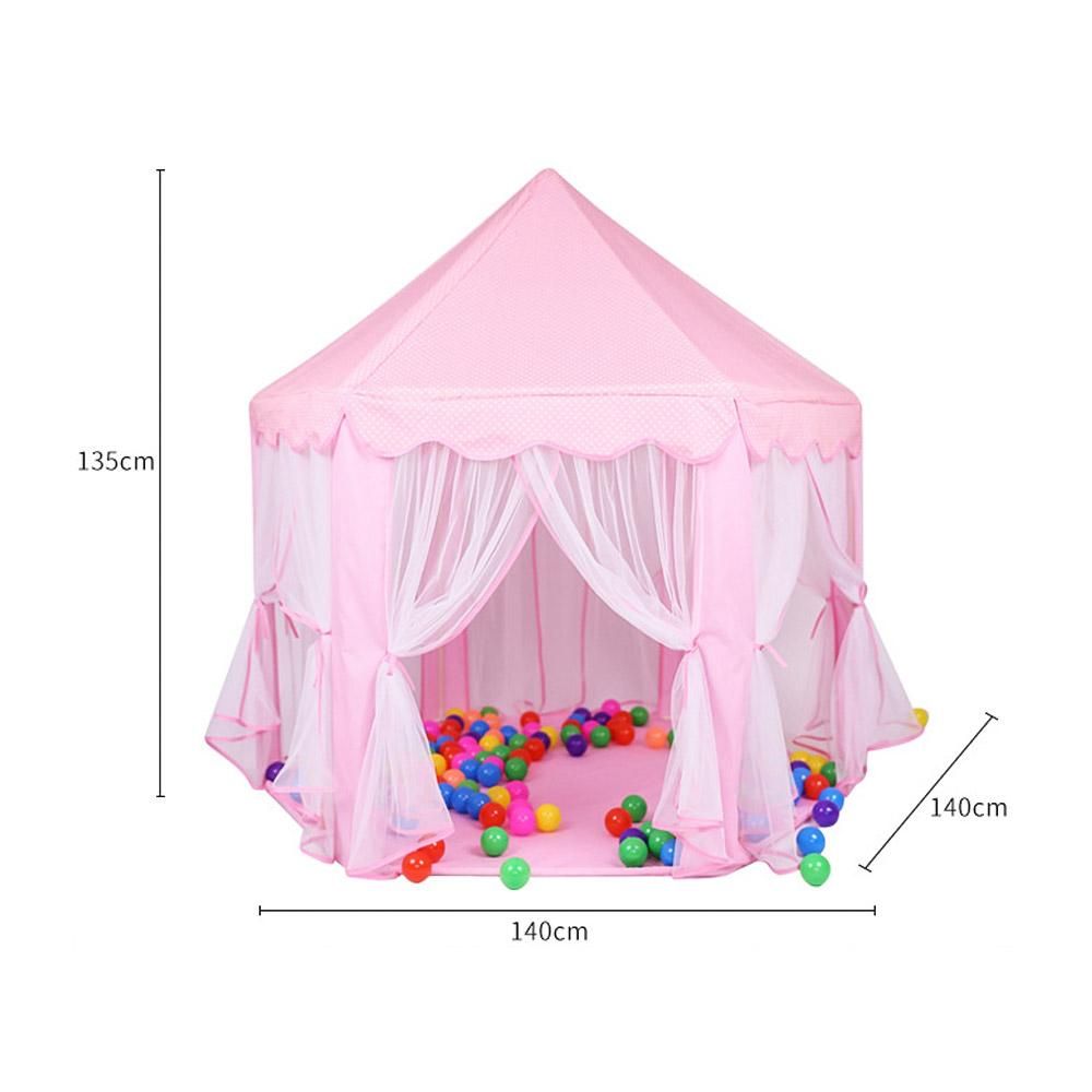 Princess Tent Large Castle Play Tent Fairy Playhouse for Girls Kids Play Tent with Mesh Curtains Zipper Storage Bag Portable Foldable Play House for Indoors Outdoors