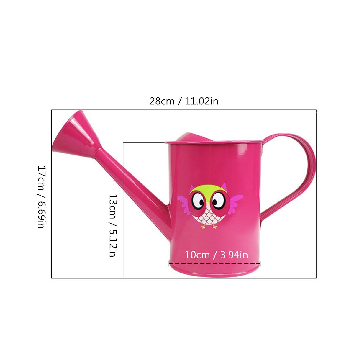 6Pcs Kids Gardening Tools Children Shovel Spade Fork Set Watering Can Tote Bag Garden Yard Red