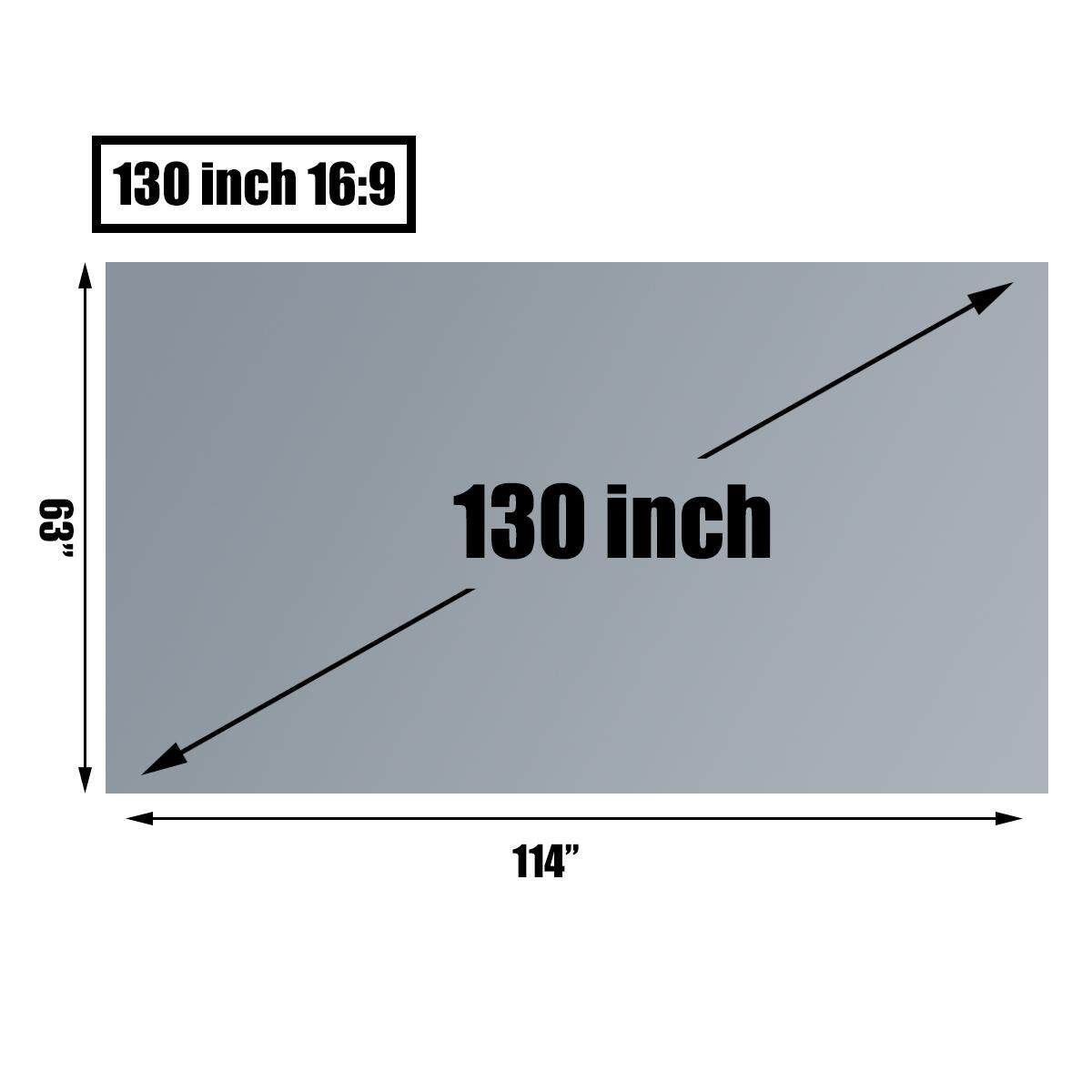 Anti-light 50/63/72/84/100/112/120/130'' 16:9 Wall Projector Screen Cinema Projection For Projector Home Cinema 130 Inch