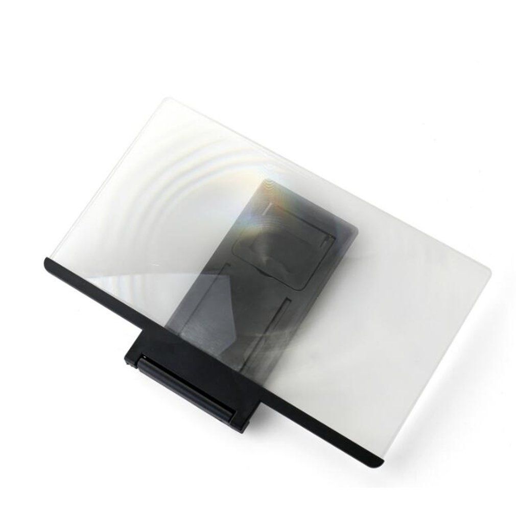 3D Screen Mobile Phone Amplifier 8 Inch High Definition Video Magnifying Glass Projector Practical Portable Projectors-black