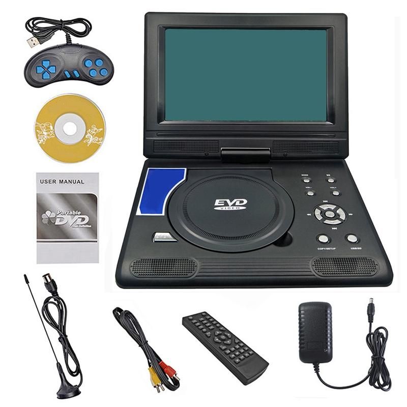 EU Plug 9.8Inch Portable Mobile DVD EVD HD Player Supports