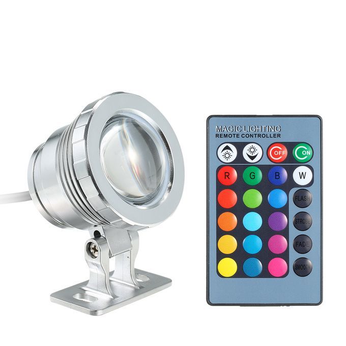 AC/DC 12V 10W RGB LED Underwater Light Submersible Lamp