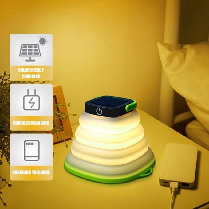 CLAITE Solar Portable Lantern Camping Light LED Waterproof