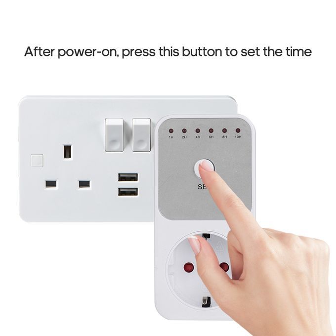 Electrical Outlet Plug Timer Socket Countdown Smart Time
