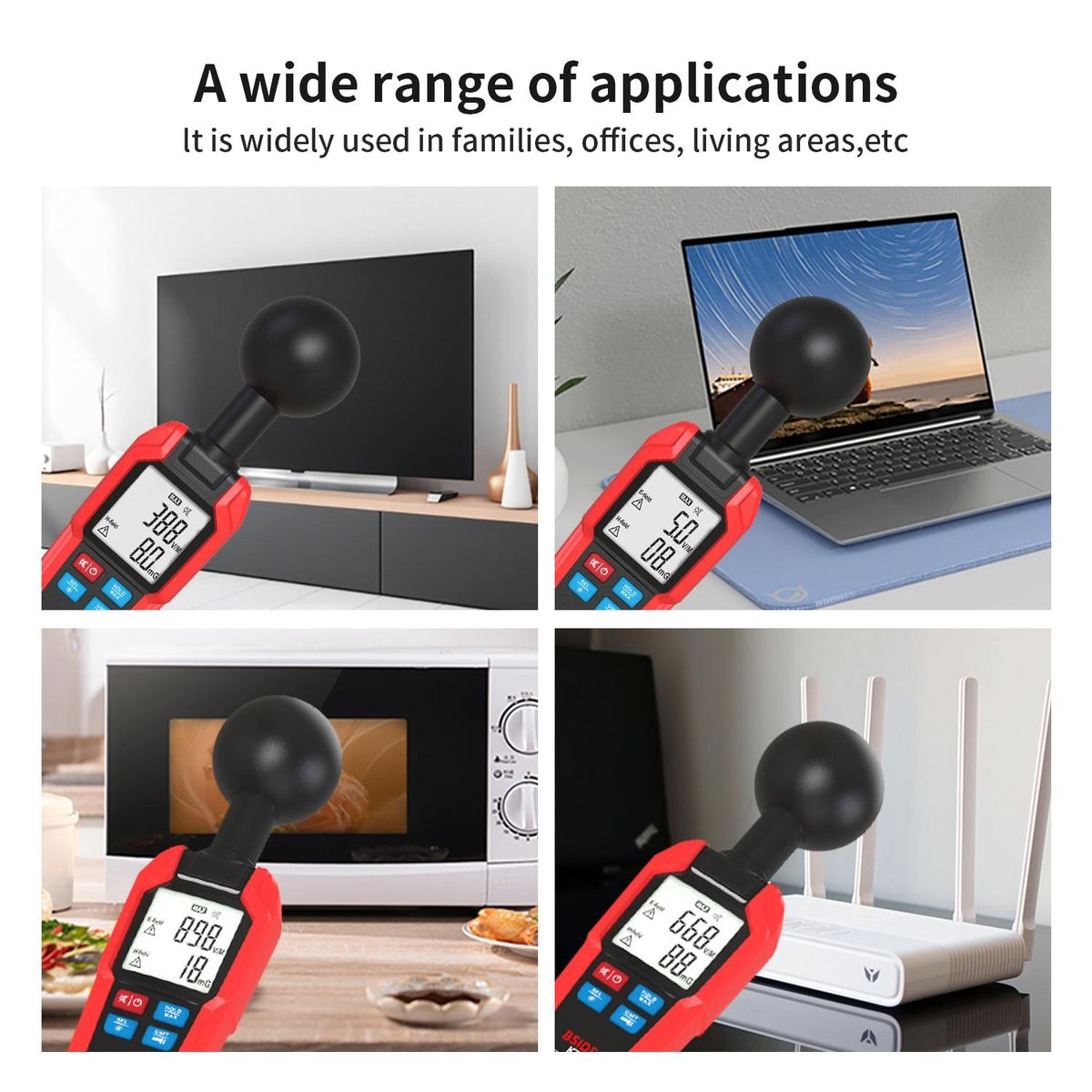 BSIDE Multifunctional Electric Field Magnetic Field Radiation Detector K7 Handheld Electromagnetic Radiation Tester EMF Meter   Portable Radio Frequency Detect Meter