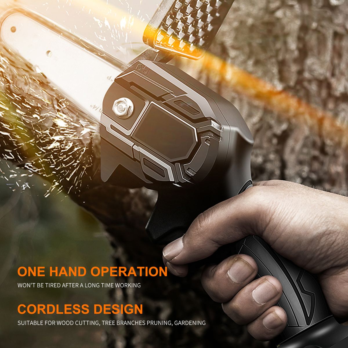 Mini Chainsaw Handheld Rechargeable Powered Chainsaw