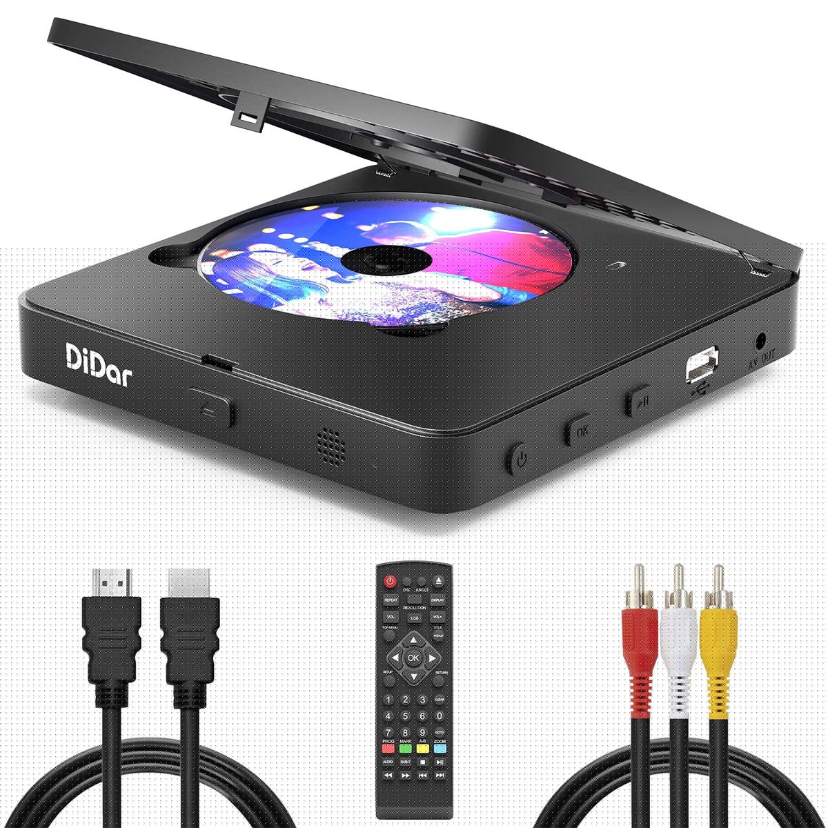 AR Super Mini Blu-ray Disc Player, 1080P Blue-ray HD DVD