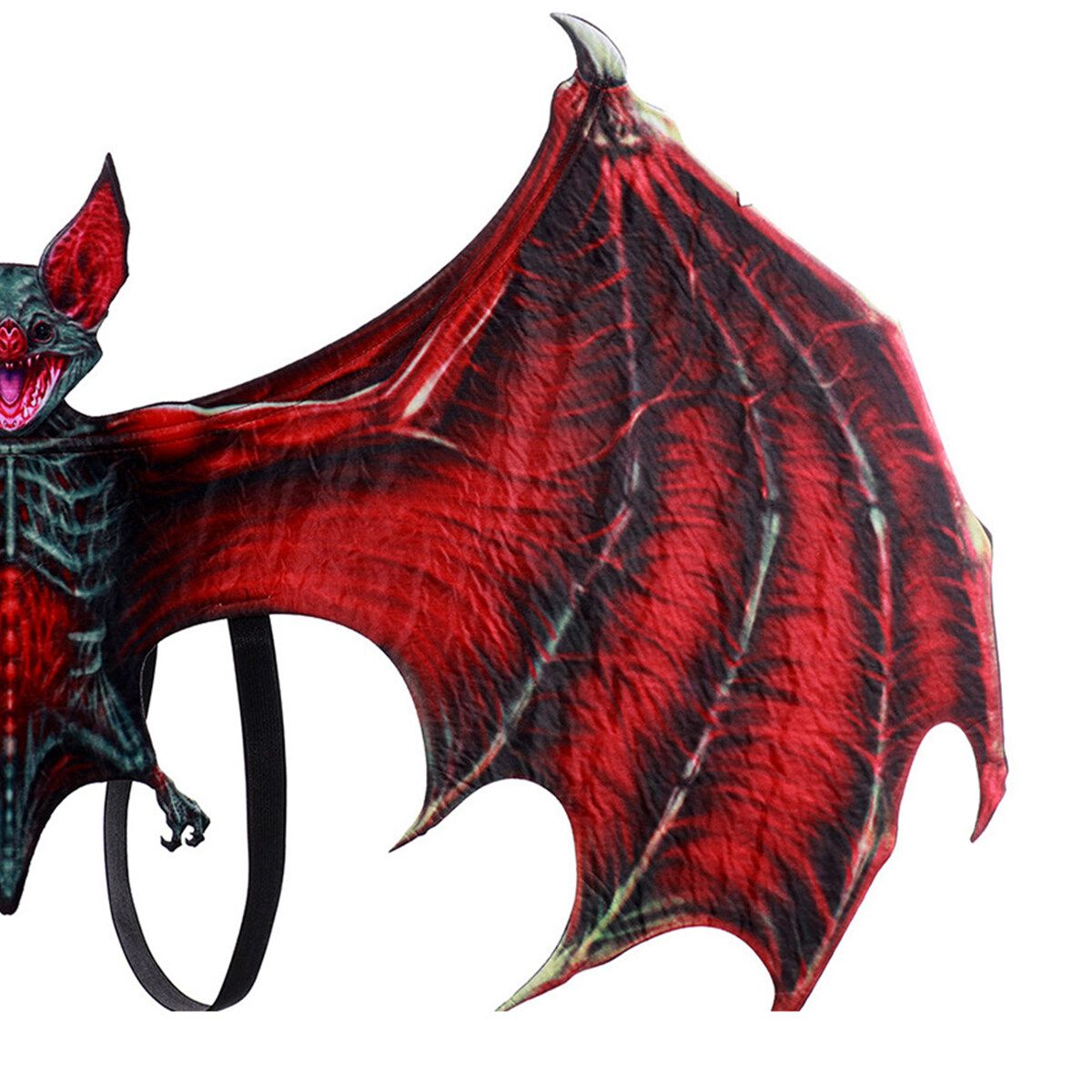 Halloween Vampire Bat Wings + Cover Kit Party Cosplay Costume For Children Adults Adult-Red Set