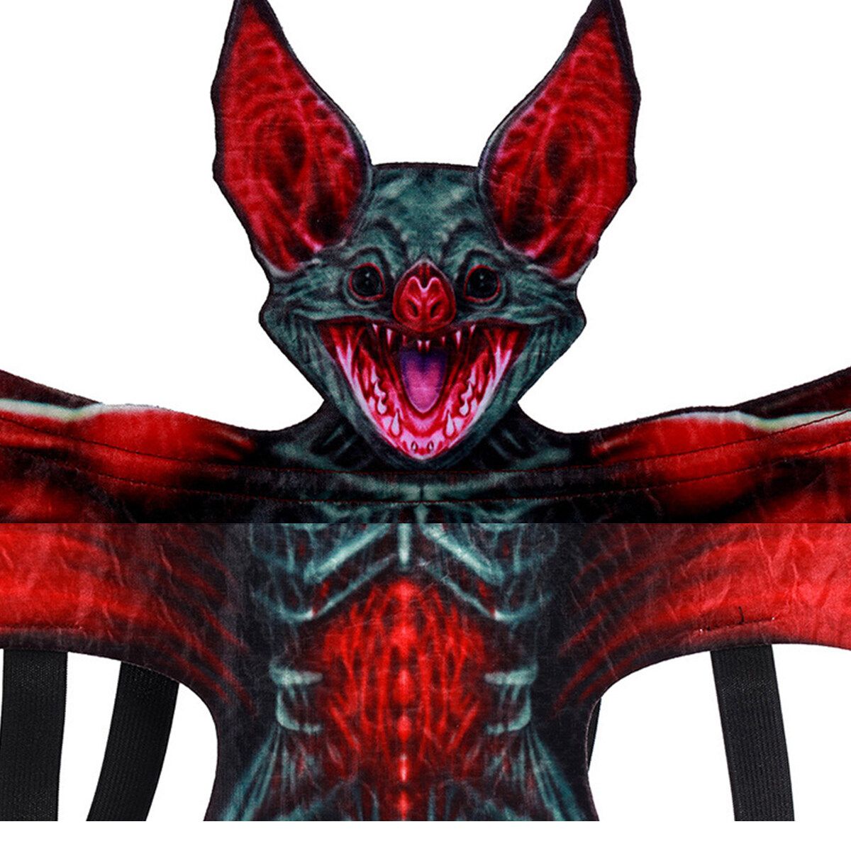 Halloween Vampire Bat Wings + Cover Kit Party Cosplay Costume For Children Adults Adult-Red Set