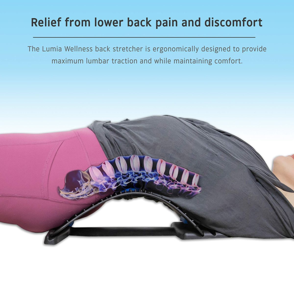 Lumbar Magnet Back Stretcher For Back Pain Relief