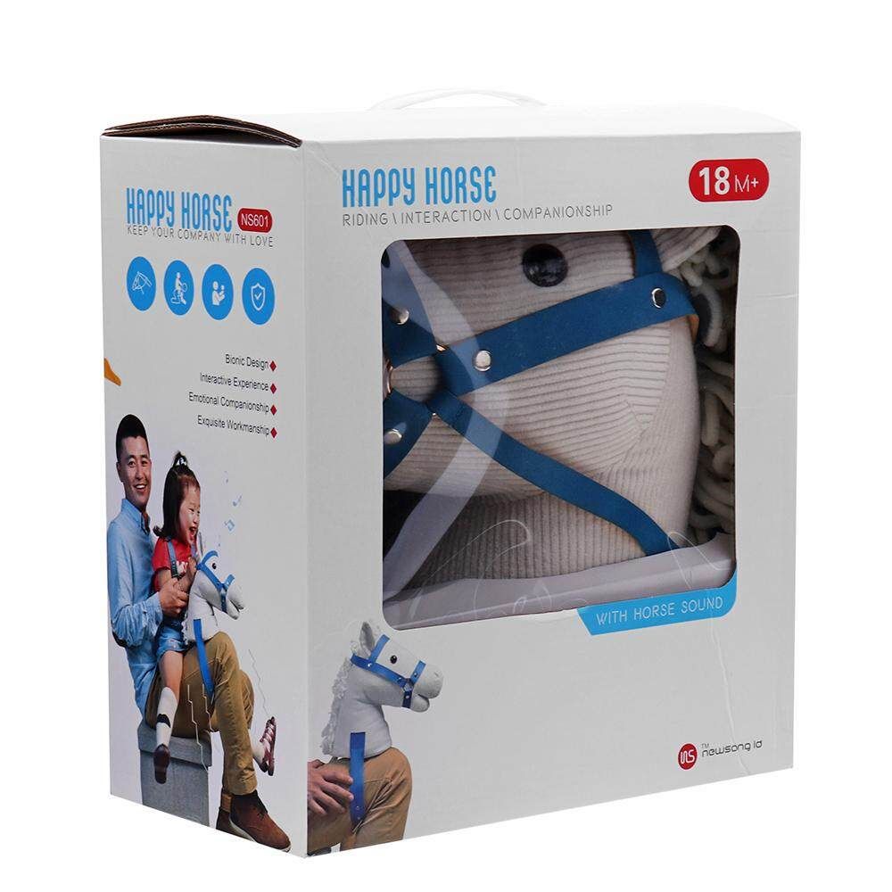 MoFun Happy Horse Parent-Child Interactive Riding Toys Emotional Companion Plush Toy For Children White (white)