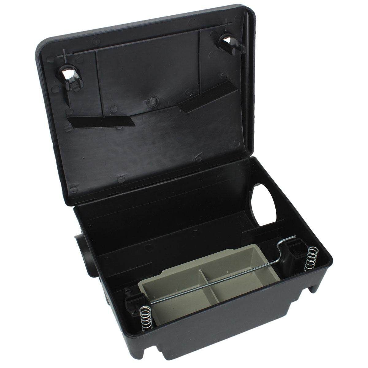 4pcs Professional Home Rodent Bait Block Station Box Case Trap With Key For Rat Mouse
